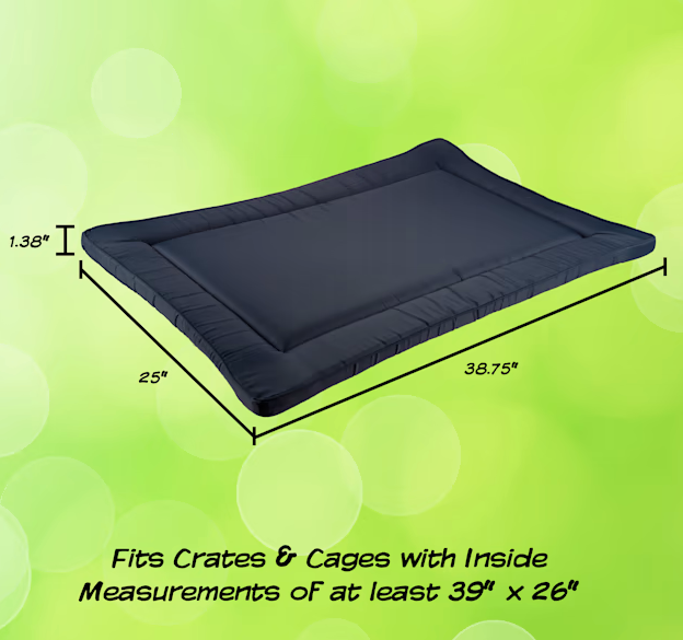 Pet Adobe Navy Waterproof Dog Crate Mat, 38.75" L X 25" W