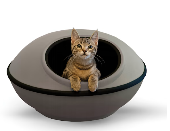 K&H Gray Mod Dream Pod Unheated Pet Bed, 22" L X 22" W