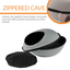 K&H Gray Mod Dream Pod Unheated Pet Bed, 22" L X 22" W