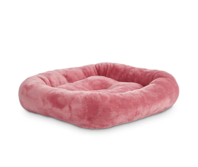 EveryYay Snooze Fest Mauve Rectangle Lounger Cat Bed, 19" L X 16" W X 3.5" H
