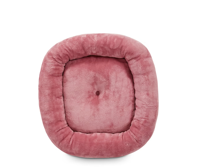EveryYay Snooze Fest Mauve Rectangle Lounger Cat Bed, 19" L X 16" W X 3.5" H