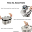 PawsPik SS-01 Stainless Steel Faucet-Design Cat Fountain, 108.2 oz.