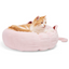 EveryYay Pink Cat Ear Round Bed, 18" L X 18" W X 6" H