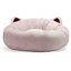 EveryYay Pink Cat Ear Round Bed, 18" L X 18" W X 6" H