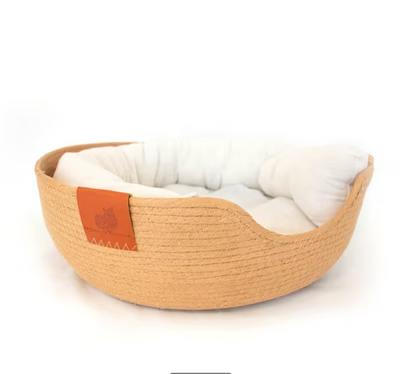 Friends of Normie Wicker Cat Bed, 18" L X 18" W X 5.7" H, Multi, Pack of 3