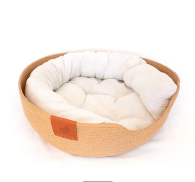 Friends of Normie Wicker Cat Bed, 18" L X 18" W X 5.7" H, Multi, Pack of 3