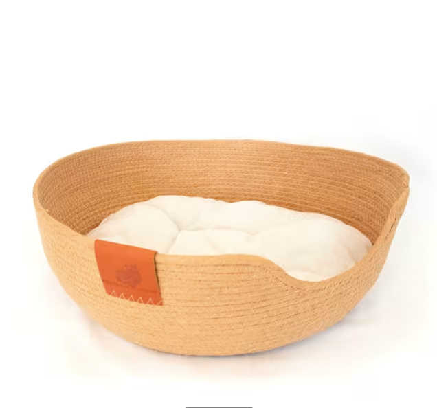 Friends of Normie Wicker Cat Bed, 18" L X 18" W X 5.7" H, Multi, Pack of 3