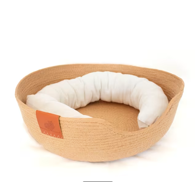 Friends of Normie Wicker Cat Bed, 18" L X 18" W X 5.7" H, Multi, Pack of 3