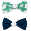 YOULY Pet Bowties, Set of 2, Blue/Green Plaid