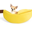 EveryYay Banana Hooded Cat Bed, 23" L X 6" H X 9" W