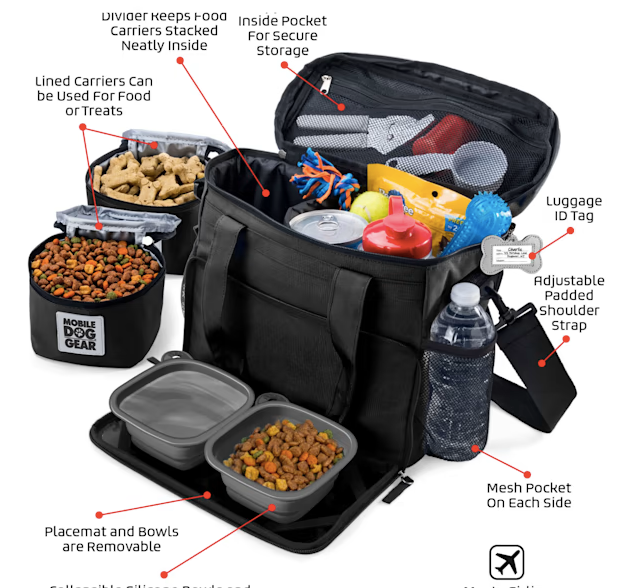 Mobile Dog Gear Black Week Away Bag, Small