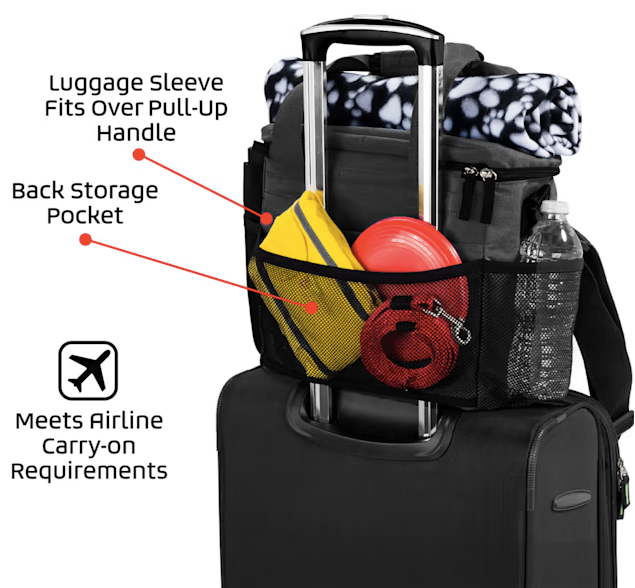Mobile Dog Gear Black Week Away Bag, Small