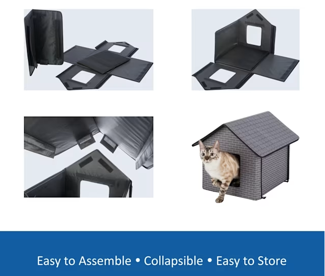 TRIXIE Insulated Outdoor Pet House, 22.1" L X 17.7" W X 16.9" H